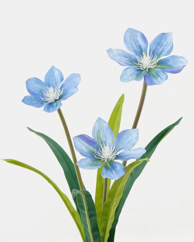 Artificial Flower 34*34*49cm Clematis *3 single stem GS-128J23026CONTI-B1 Flowers Bush YeahFlower is one of Chinese leading OEM manufacturers and exporters , supplying the silk flowers, wholesale artificial trees