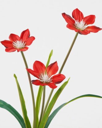 Artificial Flower 34*34*49cm Clematis *3 single stem GS-128J23026CONTI-R1 Flowers Bush YeahFlower is one of Chinese leading OEM manufacturers and exporters , supplying the silk flowers, wholesale artificial trees