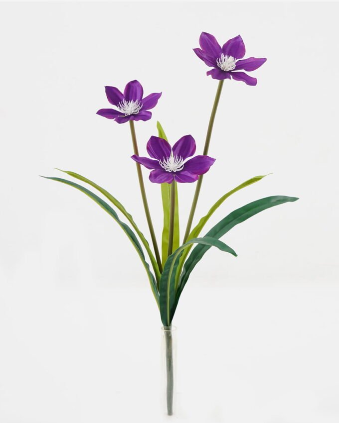 Artificial Flower 34*34*49cm Clematis *3 single stem GS-128J23026CONTI-Z2 Flowers Bush YeahFlower is one of Chinese leading OEM manufacturers and exporters , supplying the silk flowers, wholesale artificial trees