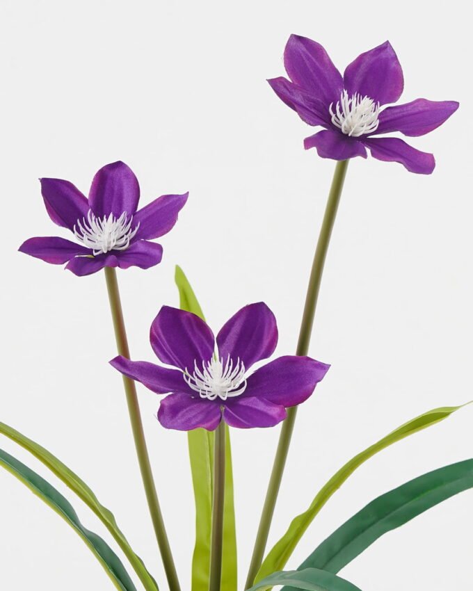 Artificial Flower 34*34*49cm Clematis *3 single stem GS-128J23026CONTI-Z2 Flowers Bush YeahFlower is one of Chinese leading OEM manufacturers and exporters , supplying the silk flowers, wholesale artificial trees