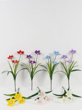 Artificial Flower 34*34*49cm Clematis *3 single stem GS-128J23026CONTI-B1 Flowers Bush 3,000+ sqm showroom with thousands of artificial flowers, plants & trees ready for global sourcing.