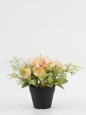 Artificial Flower 20*20*20cm Dahlia camellia in PP pot GS-03323042-P1 Potted Flowers&Plants 3,000+ sqm showroom with thousands of artificial flowers, plants & trees ready for global sourcing.
