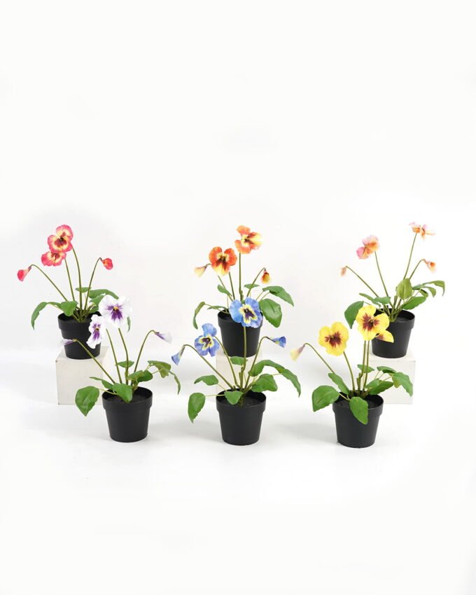 Artificial Flower 19*15*27cm Pansy in PP pot GS-03323009 Potted Flowers&Plants YeahFlower is one of Chinese leading OEM manufacturers and exporters , supplying the silk flowers, wholesale artificial trees