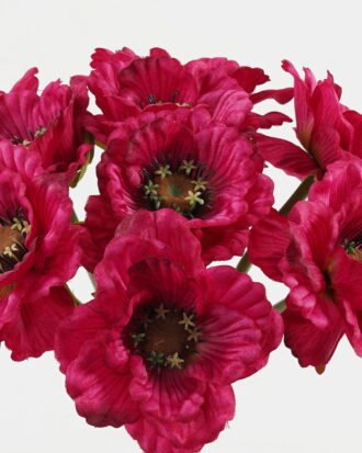 Artificial Flower 21*21*33cm Poppy *9 bundle GS-128J23024-R1 Bouquet YeahFlower is one of Chinese leading OEM manufacturers and exporters , supplying the silk flowers, wholesale artificial trees