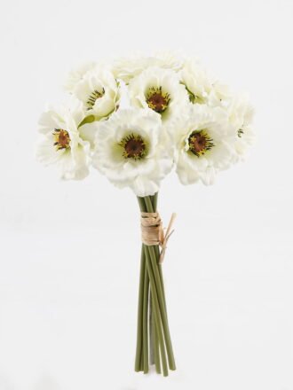 Artificial Flower 21*21*33cm Poppy *9 bundle GS-128J23024-R1 Bouquet 3,000+ sqm showroom with thousands of artificial flowers, plants & trees ready for global sourcing.