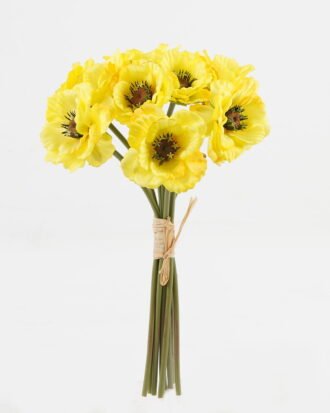Artificial Flower 21*21*33cm Poppy *9 bundle GS-128J23024-Y1 Bouquet YeahFlower is one of Chinese leading OEM manufacturers and exporters , supplying the silk flowers, wholesale artificial trees