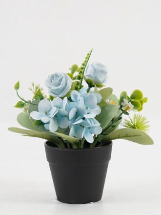 Artificial Flower 20*20*18cm Rose Hydrangea in PP pot GS-03323043-O1 Potted Flowers&Plants 3,000+ sqm showroom with thousands of artificial flowers, plants & trees ready for global sourcing.