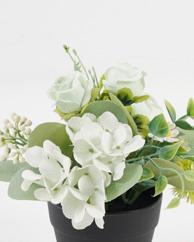 Artificial Flower 20*20*18cm Rose Hydrangea in PP pot GS-03323043-G1 Potted Flowers&Plants YeahFlower is one of Chinese leading OEM manufacturers and exporters , supplying the silk flowers, wholesale artificial trees