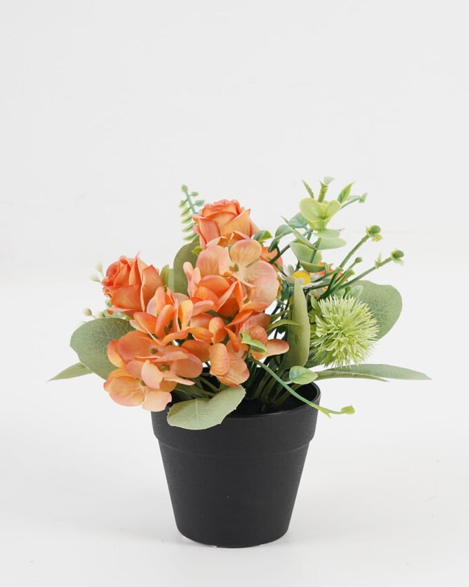 Artificial Flower 20*20*18cm Rose Hydrangea in PP pot GS-03323043-G1 Potted Flowers&Plants YeahFlower is one of Chinese leading OEM manufacturers and exporters , supplying the silk flowers, wholesale artificial trees