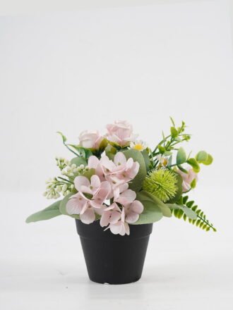 Artificial Flower 20*20*18cm Rose Hydrangea in PP pot GS-03323043-O1 Potted Flowers&Plants 3,000+ sqm showroom with thousands of artificial flowers, plants & trees ready for global sourcing.