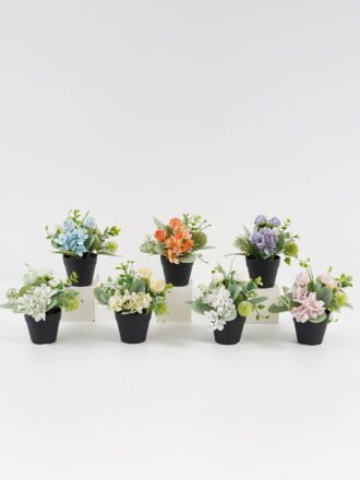 Artificial Flower 15*15*19cm Rose in PP pot GS-03323041 Potted Flowers&Plants 3,000+ sqm showroom with thousands of artificial flowers, plants & trees ready for global sourcing.