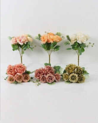 Artificial Flower 25*25*37cm Rose&Peony *7 bush GS-70023007CONTI Flowers Bush 3,000+ sqm showroom with thousands of artificial flowers, plants & trees ready for global sourcing.