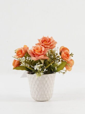 Artificial Flower 20*20*20cm Dahlia camellia in PP pot GS-03323042-P2 Potted Flowers&Plants 3,000+ sqm showroom with thousands of artificial flowers, plants & trees ready for global sourcing.