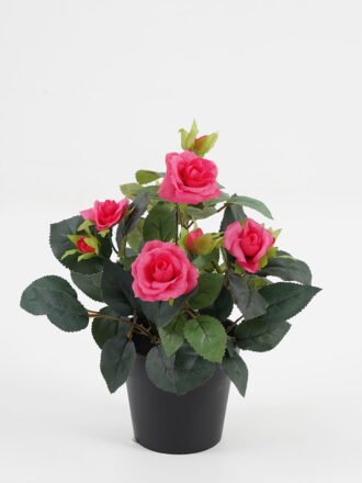 Artificial Flower 20*20*25cm Rose in PP pot GS-03323013-R1 Potted Flowers&Plants 3,000+ sqm showroom with thousands of artificial flowers, plants & trees ready for global sourcing.