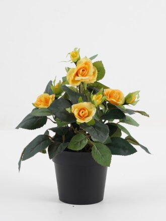 Artificial Flower 20*20*25cm Rose in PP pot GS-03323013-W1 Potted Flowers&Plants 3,000+ sqm showroom with thousands of artificial flowers, plants & trees ready for global sourcing.
