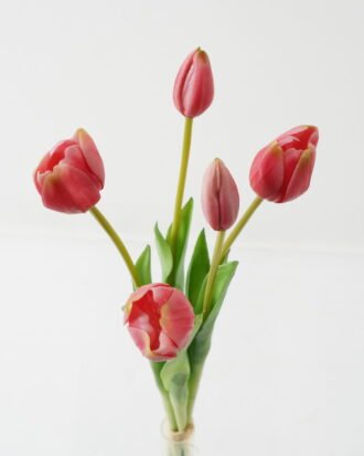 Artificial Flower 15*15*44cm Tulip *5 bundle GS-24523005-R3 Bouquet 3,000+ sqm showroom with thousands of artificial flowers, plants & trees ready for global sourcing.