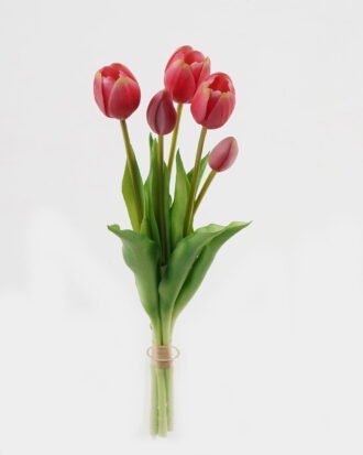 Artificial Flower 16*16*38cm Tulip *5 bundle GS-24523006-R3 Bouquet 3,000+ sqm showroom with thousands of artificial flowers, plants & trees ready for global sourcing.