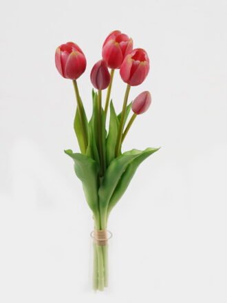 Artificial Flower 16*16*38cm Tulip *5 bundle GS-24523006-R2 Bouquet 3,000+ sqm showroom with thousands of artificial flowers, plants & trees ready for global sourcing.