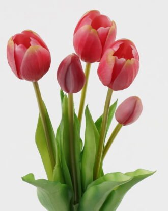 Artificial Flower 16*16*38cm Tulip *5 bundle GS-24523006-R3 Bouquet 3,000+ sqm showroom with thousands of artificial flowers, plants & trees ready for global sourcing.