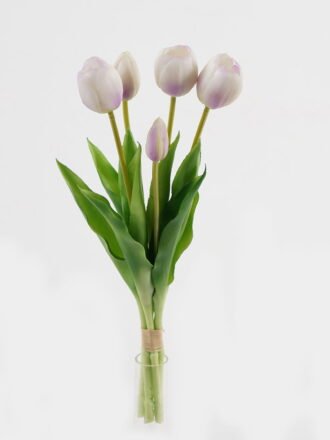 Artificial Flower 16*16*38cm Tulip *5 bundle GS-24523006-W2 Bouquet 3,000+ sqm showroom with thousands of artificial flowers, plants & trees ready for global sourcing.