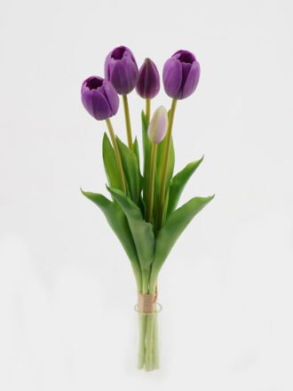 Artificial Flower 16*16*38cm Tulip *5 bundle GS-24523006-W2 Bouquet 3,000+ sqm showroom with thousands of artificial flowers, plants & trees ready for global sourcing.