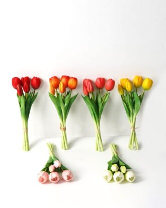 Artificial Flower 12*12*28cm Tulip *5 bundle GS-24523008CONTI Bouquet 3,000+ sqm showroom with thousands of artificial flowers, plants & trees ready for global sourcing.