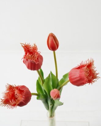 Artificial Flower 15*15*43cm Tulip *5 bundle GS-24523010-R2 Bouquet 3,000+ sqm showroom with thousands of artificial flowers, plants & trees ready for global sourcing.