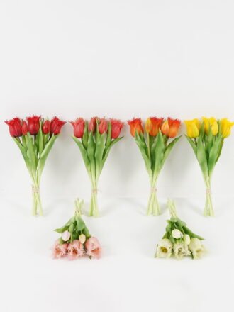 Artificial Flower 12*12*28cm Tulip *5 bundle GS-24523008CONTI-R2 Bouquet 3,000+ sqm showroom with thousands of artificial flowers, plants & trees ready for global sourcing.