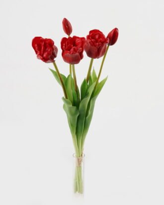 Artificial Flower 18*18*46cm Tulip *5 bundle GS-24523012-R1 Bouquet 3,000+ sqm showroom with thousands of artificial flowers, plants & trees ready for global sourcing.