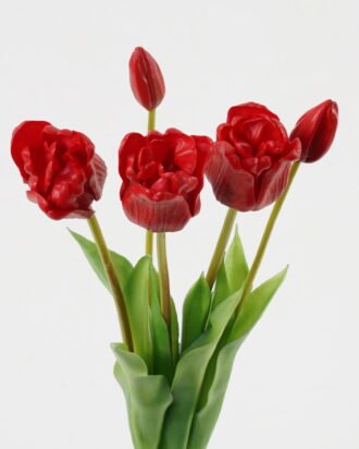 Artificial Flower 18*18*46cm Tulip *5 bundle GS-24523012-R1 Bouquet 3,000+ sqm showroom with thousands of artificial flowers, plants & trees ready for global sourcing.