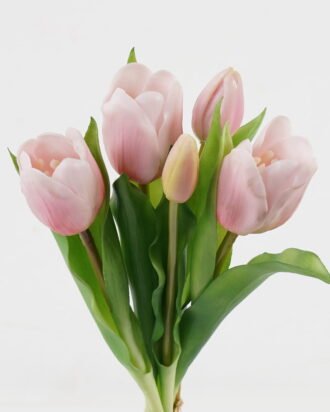 Artificial Flower 14*14*31cm Tulip *5 bundle GS-24523017-P1 Bouquet 3,000+ sqm showroom with thousands of artificial flowers, plants & trees ready for global sourcing.