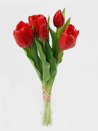 Artificial Flower 14*14*31cm Tulip *5 bundle GS-24523017-P1 Bouquet 3,000+ sqm showroom with thousands of artificial flowers, plants & trees ready for global sourcing.