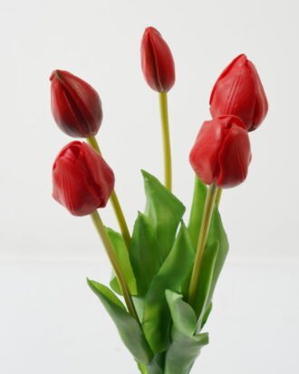 Artificial Flower 15*15*43cm Tulip *5 bundle GS-24523018-R1 Bouquet 3,000+ sqm showroom with thousands of artificial flowers, plants & trees ready for global sourcing.