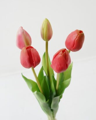 Artificial Flower 15*15*43cm Tulip *5 bundle GS-24523018-R2 Bouquet YeahFlower is one of Chinese leading OEM manufacturers and exporters , supplying the silk flowers, wholesale artificial trees