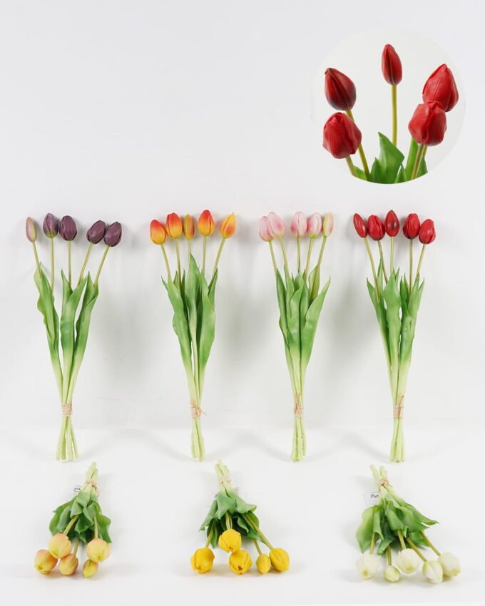Artificial Flower 15*15*43cm Tulip *5 bundle GS-24523018 Bouquet YeahFlower is one of Chinese leading OEM manufacturers and exporters , supplying the silk flowers, wholesale artificial trees