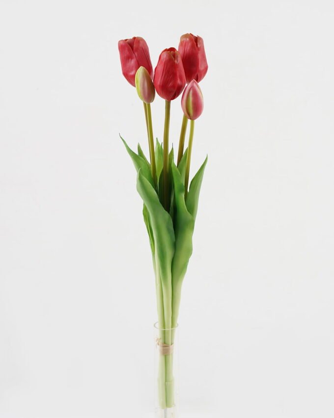 Artificial Flower 16*16*46cm Tulip *5 bundle GS-24523020-R2 Bouquet YeahFlower is one of Chinese leading OEM manufacturers and exporters , supplying the silk flowers, wholesale artificial trees