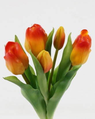 Artificial Flower 14*14*31cm Tulip *5 bundle GS-24523021-O1 Bouquet 3,000+ sqm showroom with thousands of artificial flowers, plants & trees ready for global sourcing.