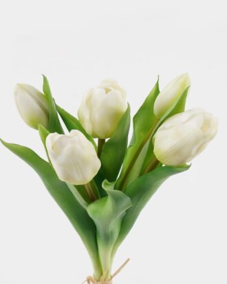 Artificial Flower 14*14*31cm Tulip *5 bundle GS-24523021-W1 Bouquet 3,000+ sqm showroom with thousands of artificial flowers, plants & trees ready for global sourcing.