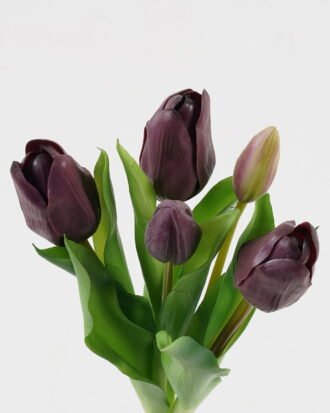 Artificial Flower 14*14*31cm Tulip *5 bundle GS-24523021-Z1 Bouquet 3,000+ sqm showroom with thousands of artificial flowers, plants & trees ready for global sourcing.