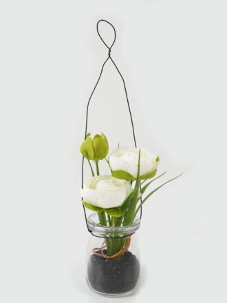 Artificial Flower 9*9*15cm Yilei lulian poottted flower in Glass ware GS-41323002KIK-P1 Potted Flowers&Plants 3,000+ sqm showroom with thousands of artificial flowers, plants & trees ready for global sourcing.
