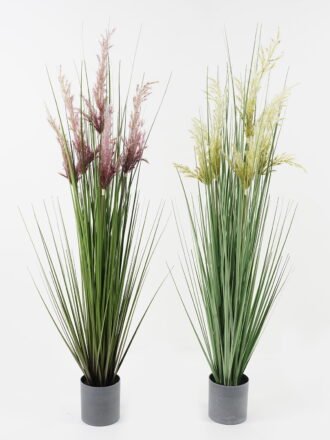 Artificial Grass 30*30*119cm Sorghum grass *5 in PP pot GS-29423083-Z1 Grass&PLANT 3,000+ sqm showroom with thousands of artificial flowers, plants & trees ready for global sourcing.