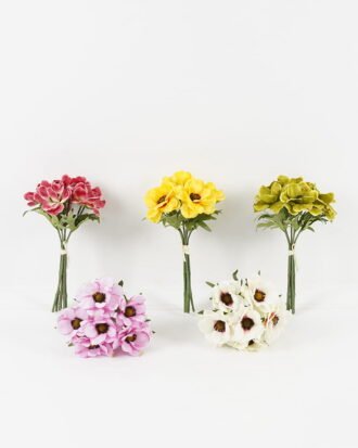 Artificial Flower 18*18*34cm Anemone *6 bundle GS-16823086 Bouquet YeahFlower is one of Chinese leading OEM manufacturers and exporters , supplying the silk flowers, wholesale artificial trees
