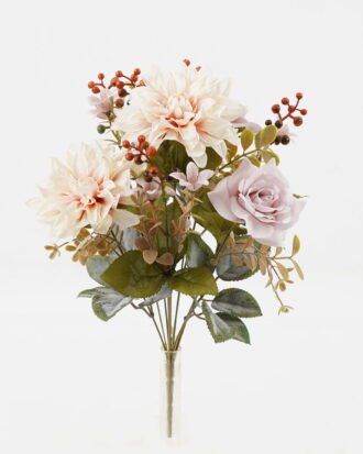 Artificial Flower 25*25*36cm Dahlia+Rose+Vaccaria *9 bush GS-16823065 Flowers Bush YeahFlower is one of Chinese leading OEM manufacturers and exporters , supplying the silk flowers, wholesale artificial trees