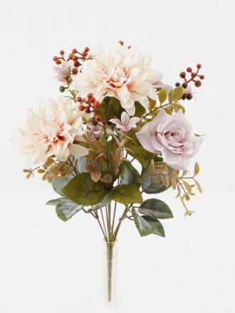 Artificial Flower 20*20*33cm Dahlia+Fruit *6 bush GS-16823066 Flowers Bush 3,000+ sqm showroom with thousands of artificial flowers, plants & trees ready for global sourcing.