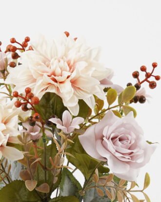 Artificial Flower 25*25*36cm Dahlia+Rose+Vaccaria *9 bush GS-16823065 Flowers Bush YeahFlower is one of Chinese leading OEM manufacturers and exporters , supplying the silk flowers, wholesale artificial trees