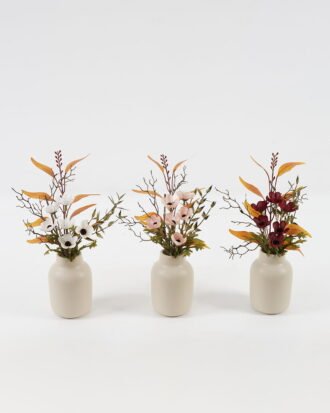 Artificial Flower 17*17*29cm Eucalyptus leaf+flower in Ceramic pot GS-16823042 Potted Flowers&Plants YeahFlower is one of Chinese leading OEM manufacturers and exporters , supplying the silk flowers, wholesale artificial trees