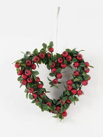 Artificial Flower 40*40cm Haw apple wreath GS-65623170 Christmas Item 3,000+ sqm showroom with thousands of artificial flowers, plants & trees ready for global sourcing.
