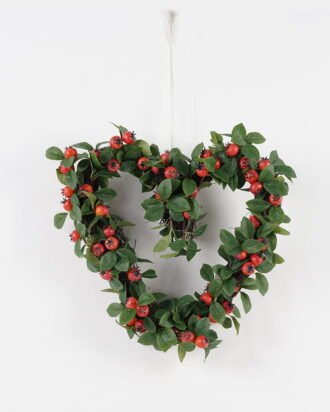 Artificial Flower 40*40cm Haw apple wreath GS-65623170 Christmas Item YeahFlower is one of Chinese leading OEM manufacturers and exporters , supplying the silk flowers, wholesale artificial trees