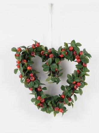 Artificial Flower 40*40cm Haw apple wreath GS-65623169 Christmas Item 3,000+ sqm showroom with thousands of artificial flowers, plants & trees ready for global sourcing.