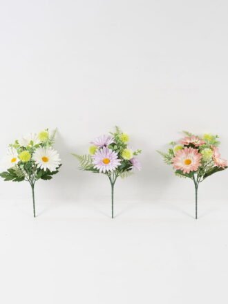 Artificial Flower 19*19*30cm Chrysanthemum+rose+chamomile *7 bush GS-16823087 Bouquet 3,000+ sqm showroom with thousands of artificial flowers, plants & trees ready for global sourcing.